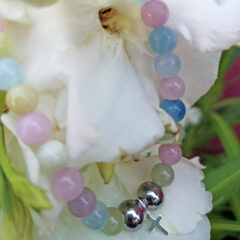 armband morganit kreuz
