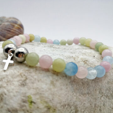armband morganit kreuz – Bild 2
