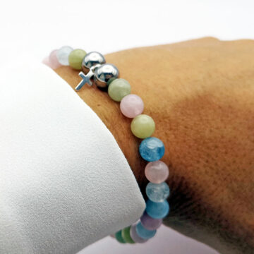 armband morganit kreuz – Bild 3