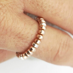 ring hämatit rosé silber
