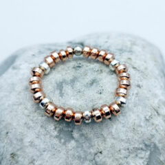 ring hämatit rosé silber