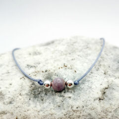 armband roter botswana achat mit silber kugeln