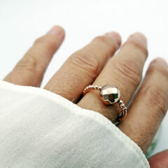 ring hämatit rosé mit hämatit perle