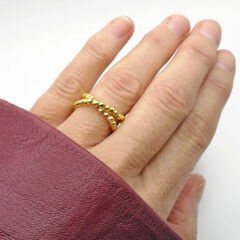 ring hämatit gold