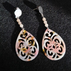 ohrringe resin anhänger mit rosenquarz