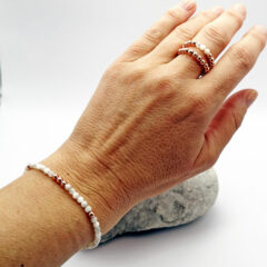 armband perlmutt mit hämatit kugeln