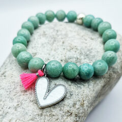 armband amazonit mit herz