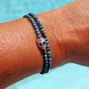 Armband-Türkis-Schädel