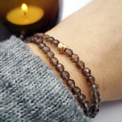 armband rauchquarz mit herz