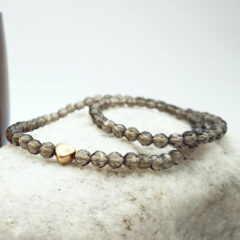 armband rauchquarz mit herz