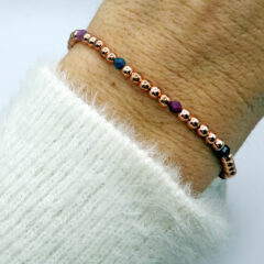 armband hämatit rosé mit rubin&saphir