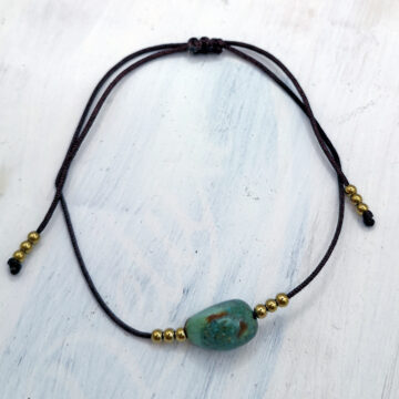 Armband mit Ziehverschluss und drei afrikanischen tuerkis