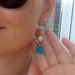 ohrringe blaues auge mit achat